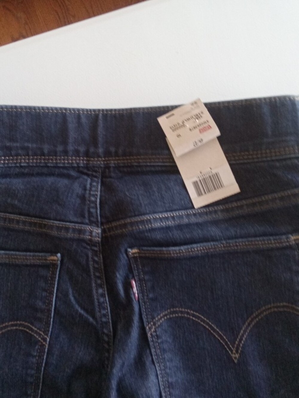 Levi's Dark Indigo Stretch Jeggings - Elastic Waist Slim Fit - Picture 6 of 8